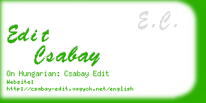 edit csabay business card